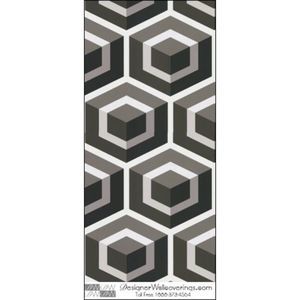 Hexagon Dark Grey  WallPaper by Cole & Son